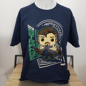 New Men's Doctor Strange Funko POP! Tees T-Shirt Navy Blue Large Marvel